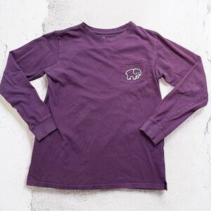 Ivory Ella Women’s Long Sleeve Pocket T-Shirt Purple XS